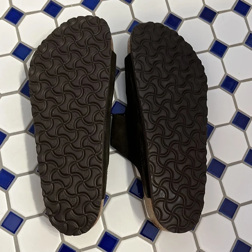 New Birkenstock Arizona Suede Leather Sandals Size 10